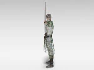 low poly archer 3D Model