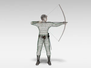 low poly archer 3D Model