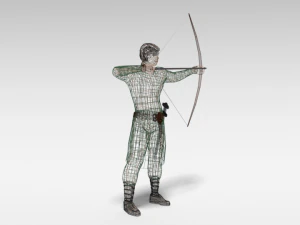 low poly archer 3D Model
