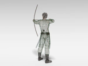 low poly archer 3D Model