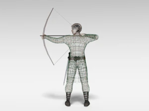 low poly archer 3D Model