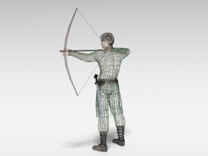 low poly archer 3D मॉडल