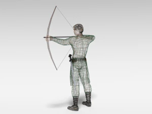 low poly archer 3D Model
