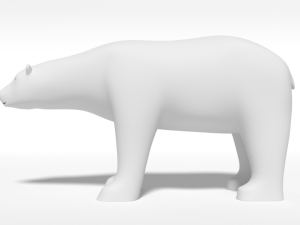 cartoon polar bear Modèle 3D
