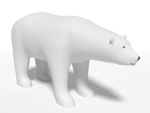 cartoon polar bear Modèle 3D