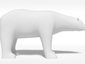 cartoon polar bear Modèle 3D