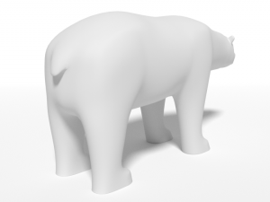 cartoon polar bear Modèle 3D