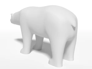 cartoon polar bear 3D Model