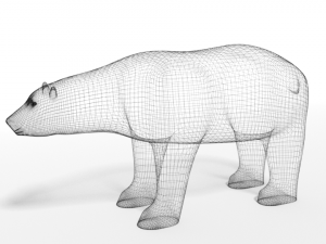 cartoon polar bear Modèle 3D