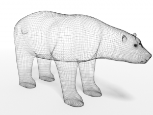 cartoon polar bear Modèle 3D