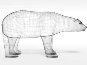 cartoon polar bear Modèle 3D