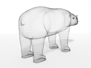 cartoon polar bear Modèle 3D