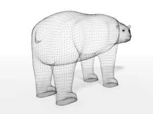 cartoon polar bear 3D Model