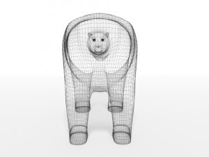 cartoon polar bear Modèle 3D