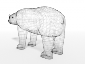 cartoon polar bear Modèle 3D