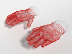 cartoon christmas gloves 3D Model