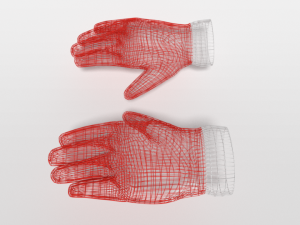 cartoon christmas gloves 3D Model