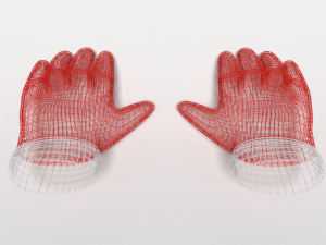 cartoon christmas gloves 3D Model