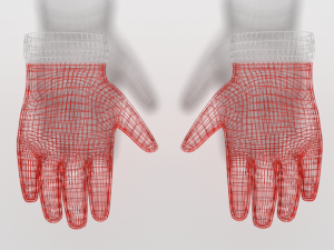cartoon christmas gloves 3D Model