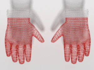 cartoon christmas gloves 3D Model