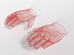 cartoon christmas gloves 3D Model