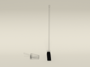low poly cartoon broom and dustpan Modello 3D