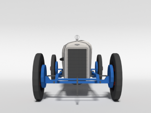 low poly cartoon duesenberg 3 litre gp racing car 1921 3D Model