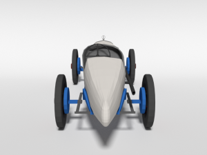 low poly cartoon duesenberg 3 litre gp racing car 1921 3D Model