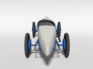 low poly cartoon duesenberg 3 litre gp racing car 1921 3D Model