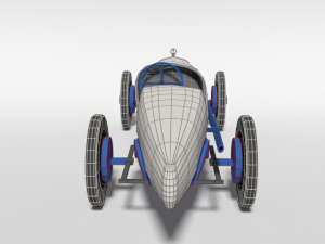 low poly cartoon duesenberg 3 litre gp racing car 1921 3D Model