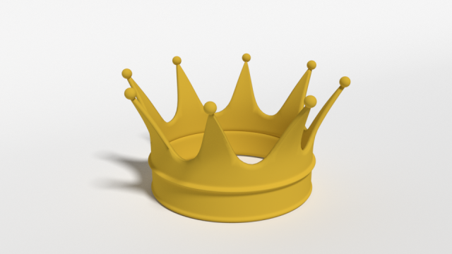 cartoon crown 3D Модель .c4d .max .obj .3ds .fbx .stl .blend 