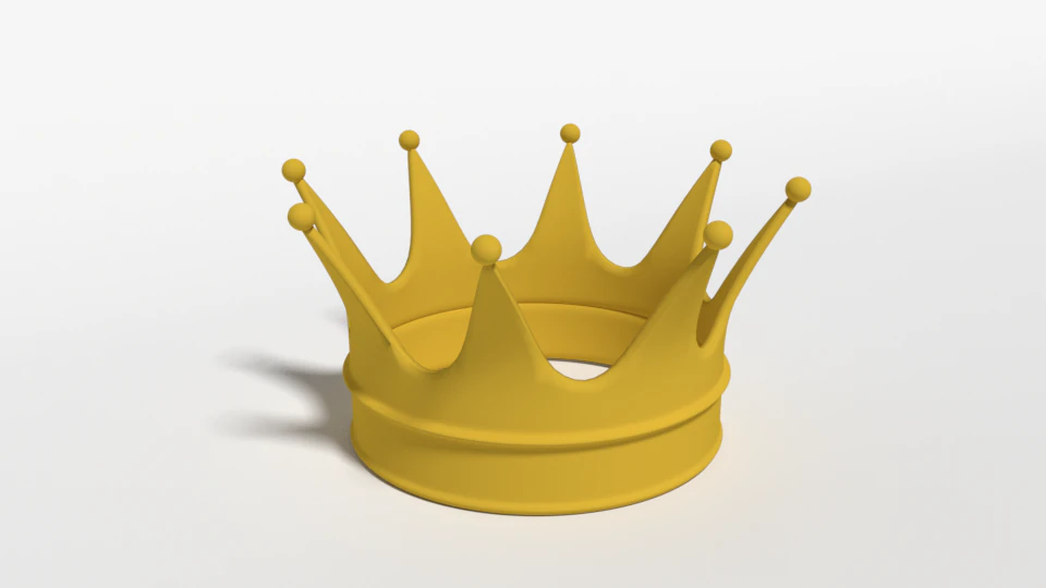 cartoon crown 3D Model .c4d .max .obj .3ds .fbx .stl .blend 