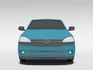 low poly cartoon opel corsa c car 3Dモデル