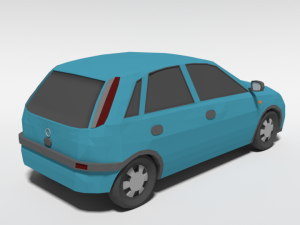 low poly cartoon opel corsa c car 3Dモデル