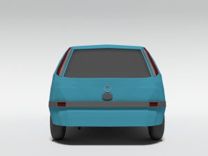 low poly cartoon opel corsa c car 3Dモデル