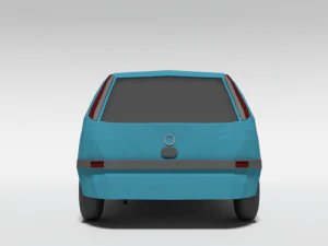 low poly cartoon opel corsa c car 3D Model