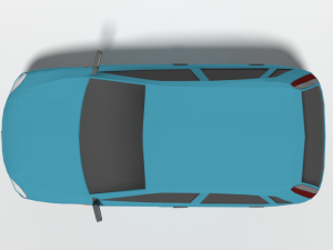 low poly cartoon opel corsa c car 3Dモデル