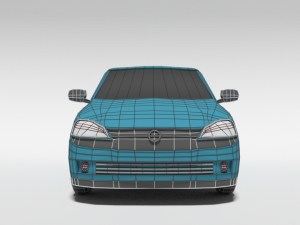 low poly cartoon opel corsa c car 3Dモデル