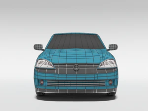 low poly cartoon opel corsa c car 3D Model