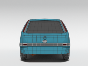 low poly cartoon opel corsa c car 3Dモデル