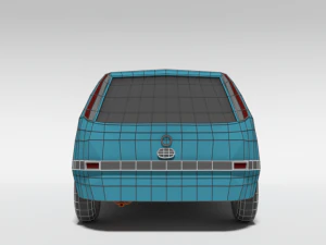 low poly cartoon opel corsa c car 3D Model