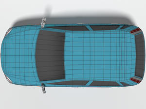 low poly cartoon opel corsa c car 3Dモデル