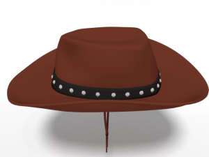 cartoon cowboy hat Model 3D