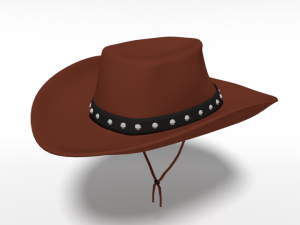 cartoon cowboy hat Model 3D