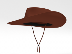 cartoon cowboy hat Model 3D