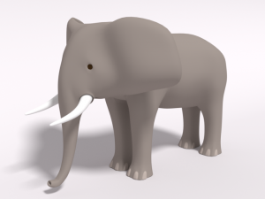 cartoon elephant 3D Model