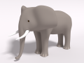 Cartoon Elephant 3D-Modell
