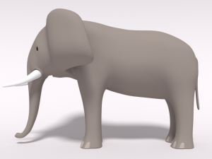 cartoon elephant Modello 3D
