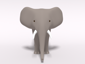 cartoon elephant Modello 3D