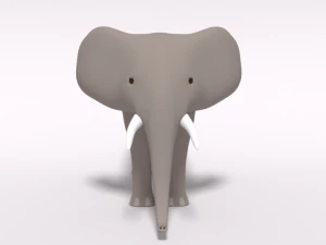 cartoon elephant 3D Model
